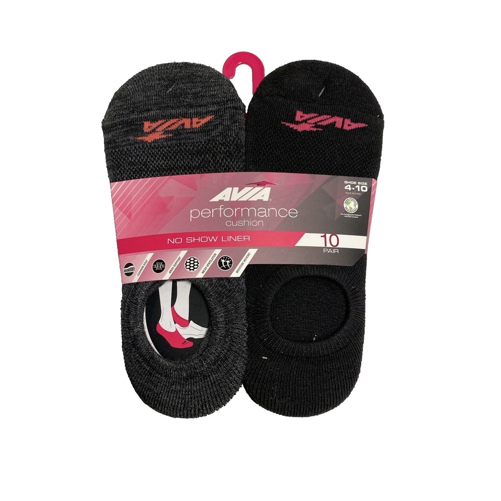 AVIA performance cushion womens no show liner socks shoe size 4-10
